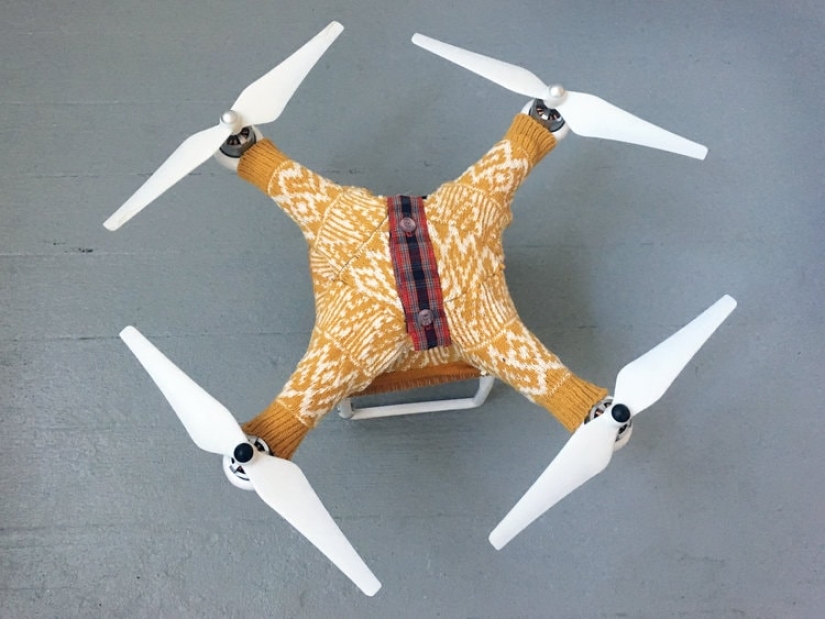 American woman sells $200 sweaters for drones to make them "more comfortable"