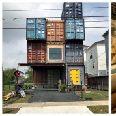 Americana de lujo construido casa de sus sueños a partir de las 11 de contenedores marítimos
