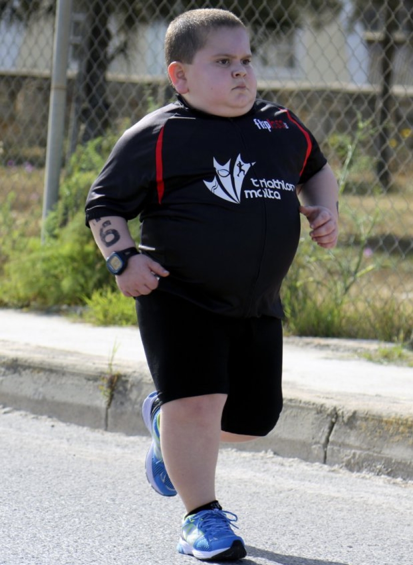 An 8-year-old boy is forced to exercise daily in order not to die