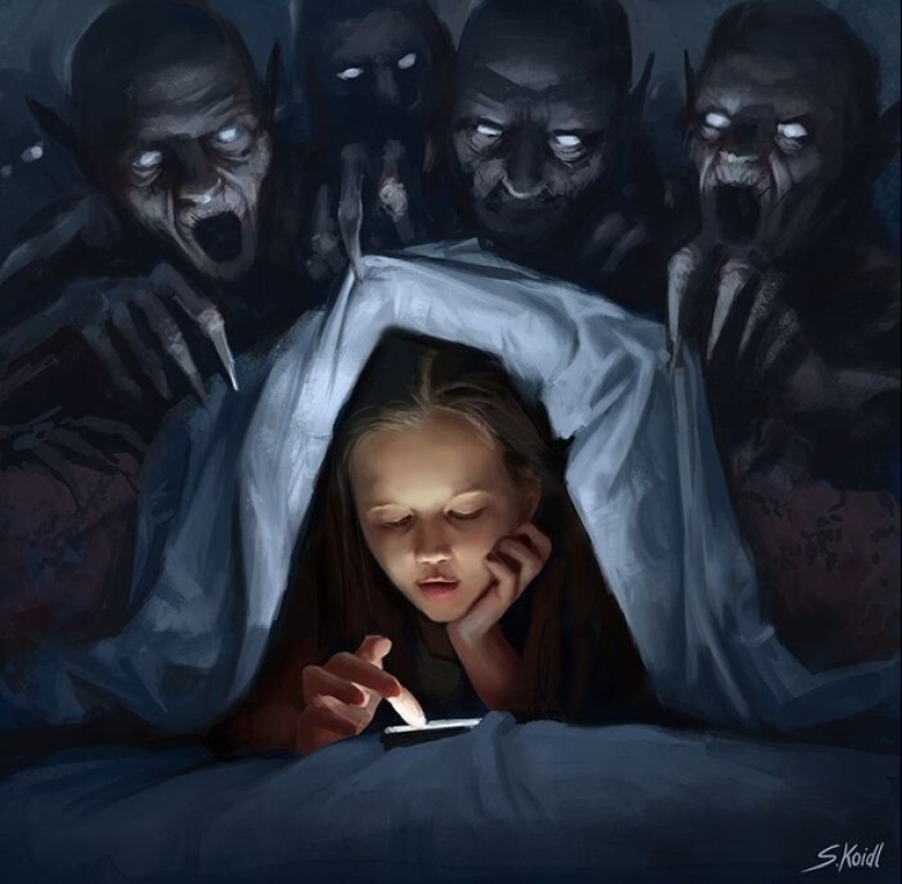 An Austrian artist draws scary scenes that will keep you awake today: 13 photos