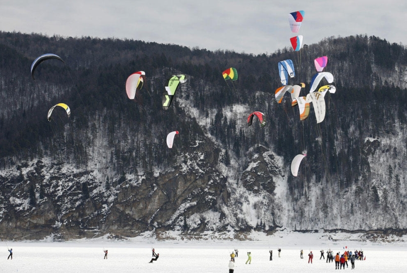 Año en el río Yenisei