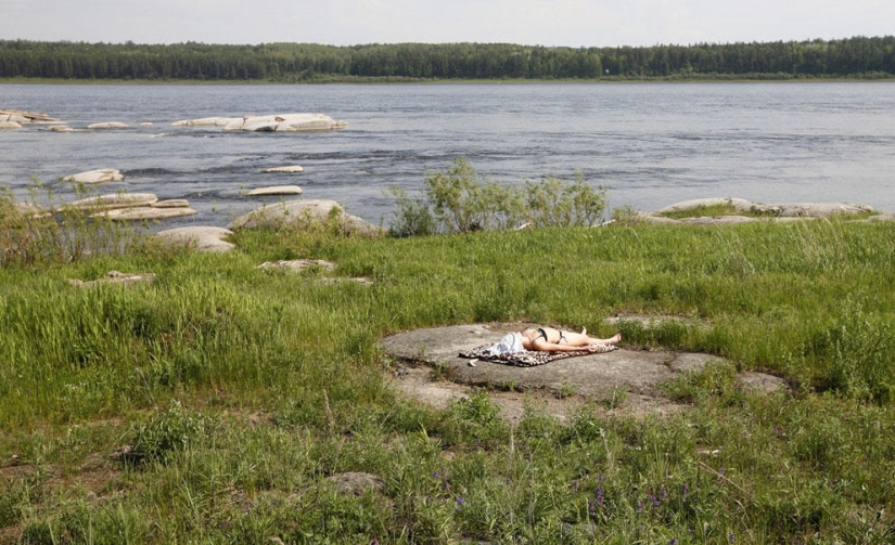 Año en el río Yenisei