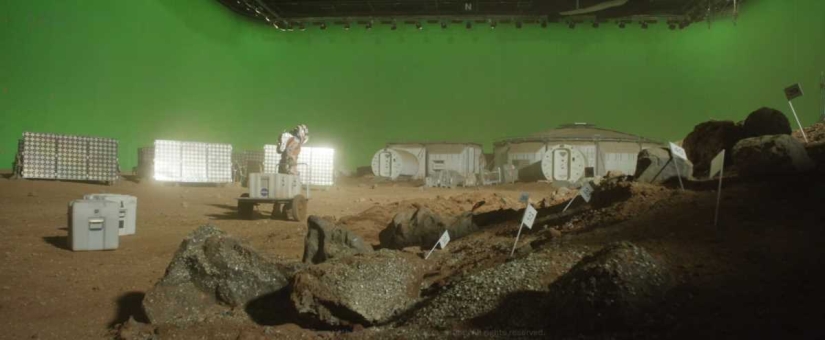 Antes y después de Increíbles efectos visuales en la película &quot;El marciano&quot;