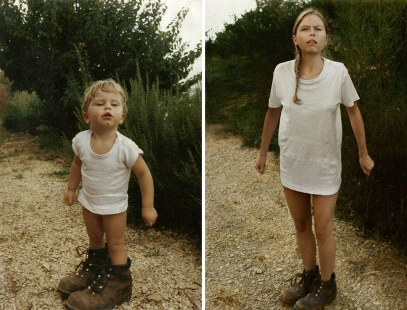 Antes y después: divertidas fotos familiares décadas después