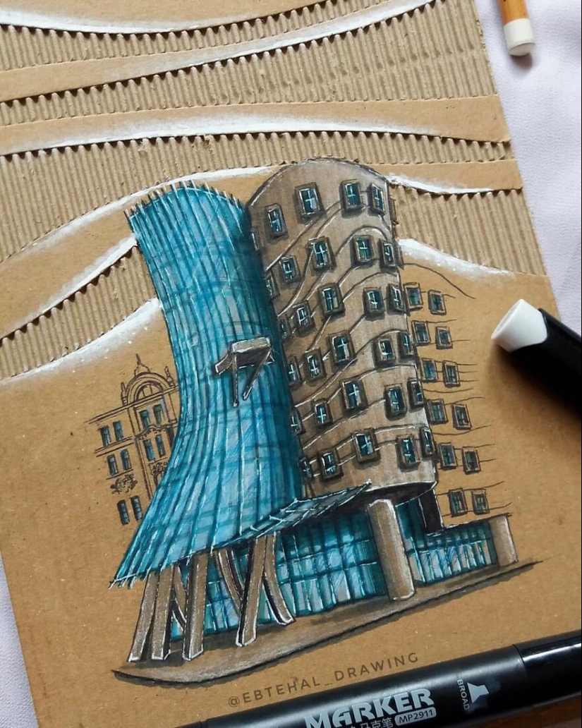 Aquí hay 13 obras de arte de construcción de cartón en 3D realizadas por este estudiante de arquitectura