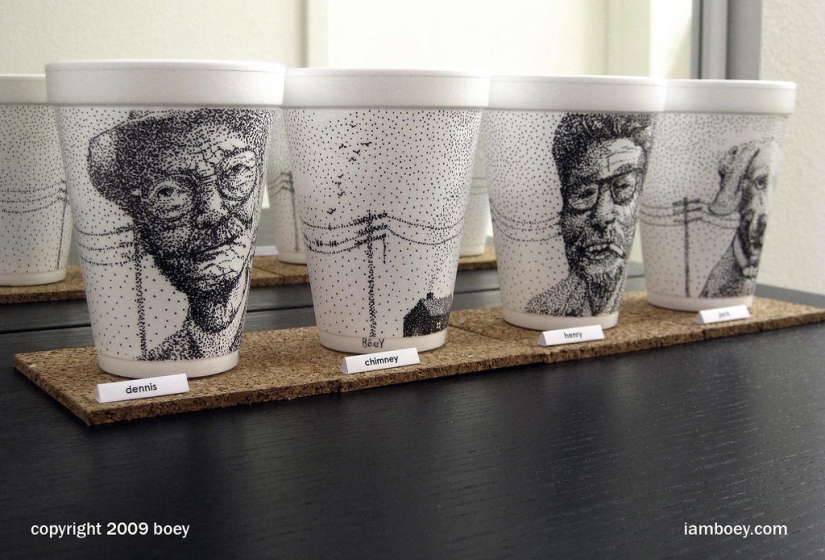 Art on coffee cups