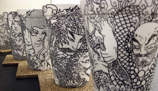 Art on coffee cups