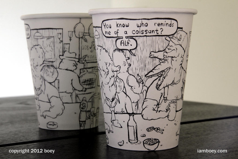 Arte en tazas de café