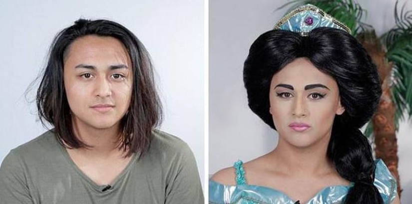Artista de maquillaje convirtió a estos cinco chicos en hermosas princesas de Disney