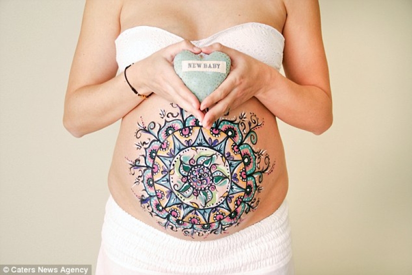 Artista español pinta increíbles imágenes en estómagos de mujeres embarazadas