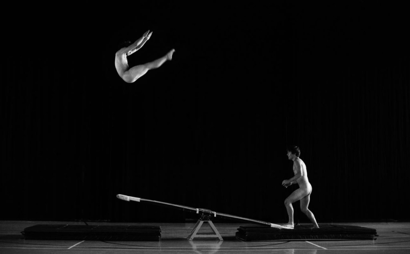 Artistas de circo fotografiados por Bertil Nilsson
