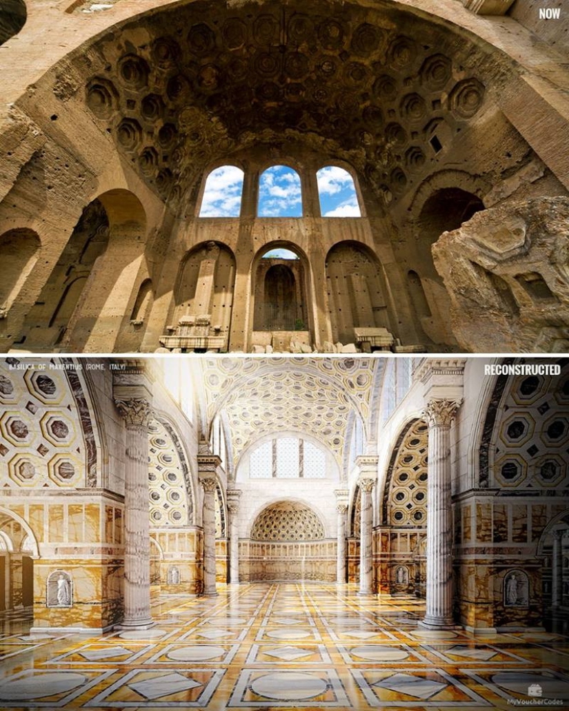 Artists have recreated the pristine splendor of 7 famous historical ruins