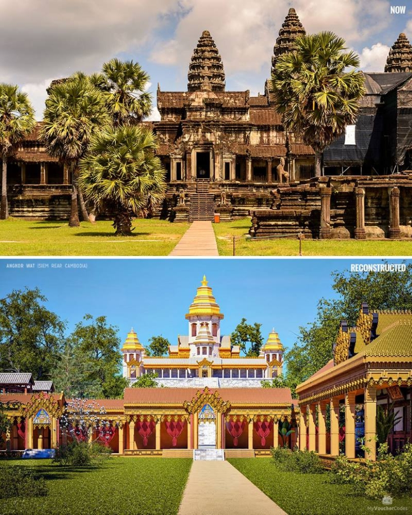 Artists have recreated the pristine splendor of 7 famous historical ruins