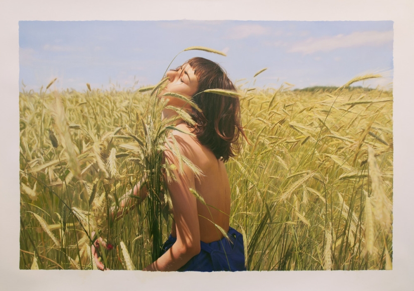 As they're real: sensual female portraits Yigal Ozeri, which are indistinguishable from photos