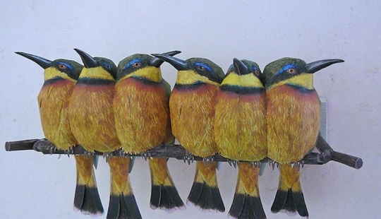 Aves de papel 3D increíblemente realistas