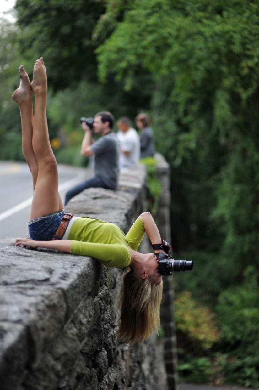 Ballet dancers have fun