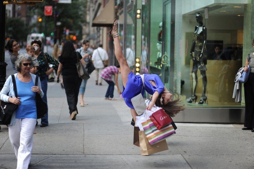 Ballet dancers have fun