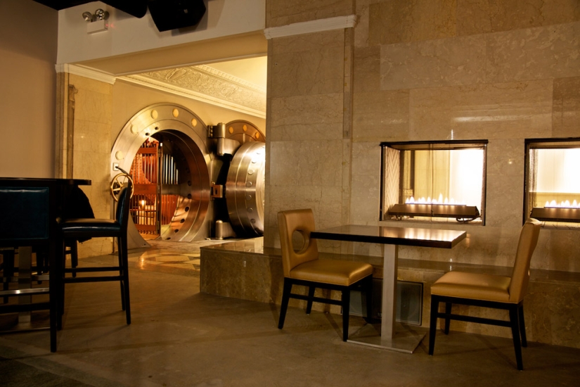 Bank vault from the 20s turned into a stylish restaurant