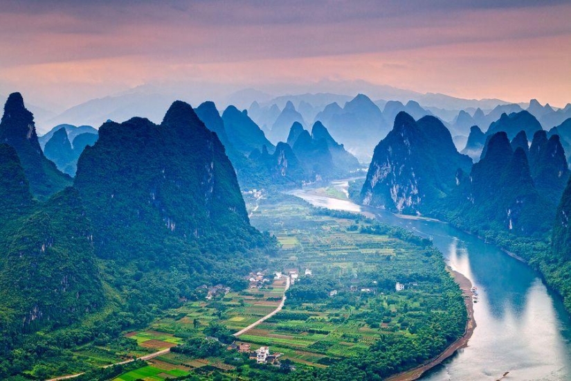 Beautiful scenery of the Chinese river of poets and artists