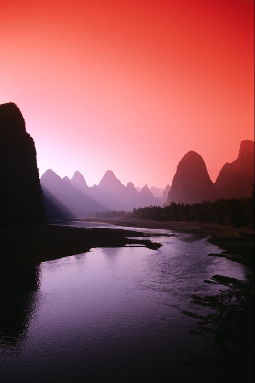 Beautiful scenery of the Chinese river of poets and artists