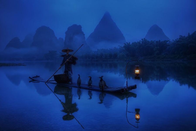 Beautiful scenery of the Chinese river of poets and artists