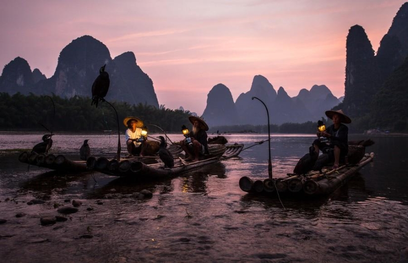 Beautiful scenery of the Chinese river of poets and artists