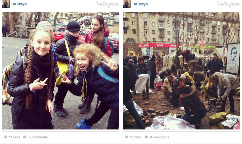Before and after: Kyiv on Instagram