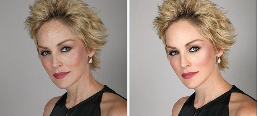 Before and after photoshop. Celebrities