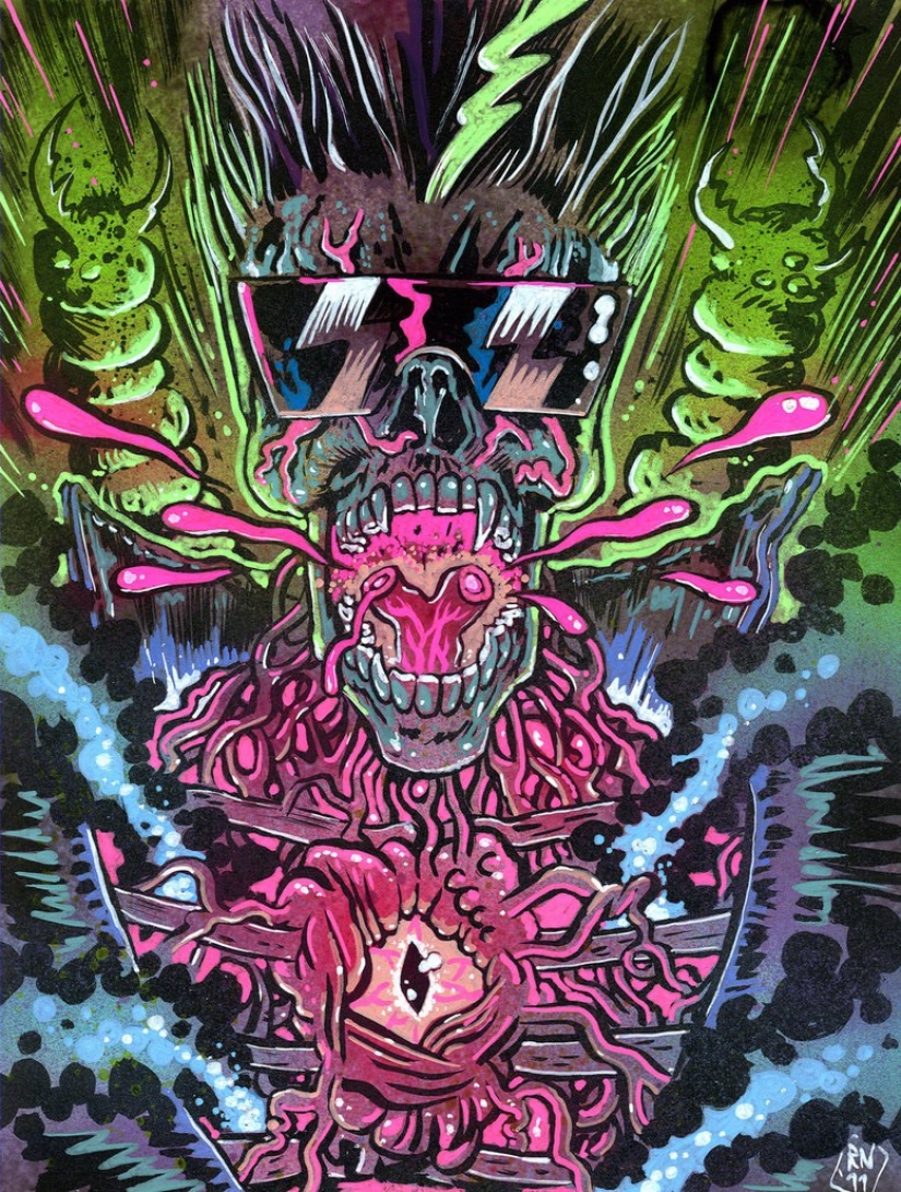 Belleza, mutantes y el thrash-ficción arte de Ralph Nisa