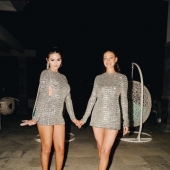 Best friends forever: Selena Gomez and Nicola Peltz celebrated the New Year in the same dresses and matching tattoos