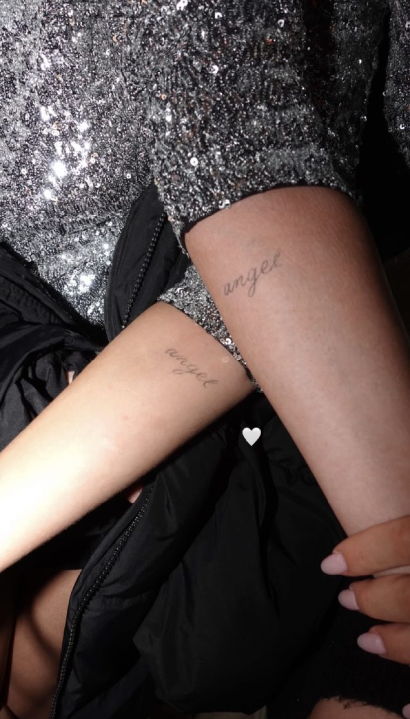 Best friends forever: Selena Gomez and Nicola Peltz celebrated the New Year in the same dresses and matching tattoos
