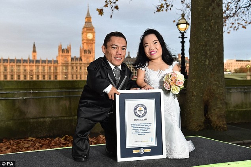 Big day for little people: the shortest couple in the world finally got married