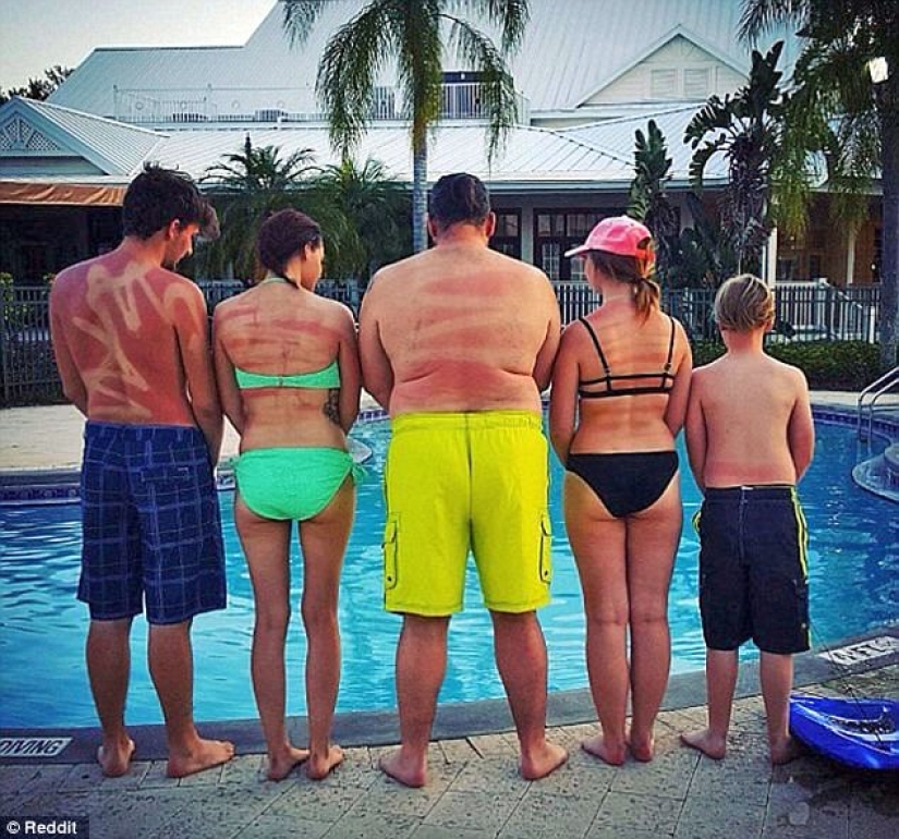 Black on top, white on the bottom — the most failed attempts to tan