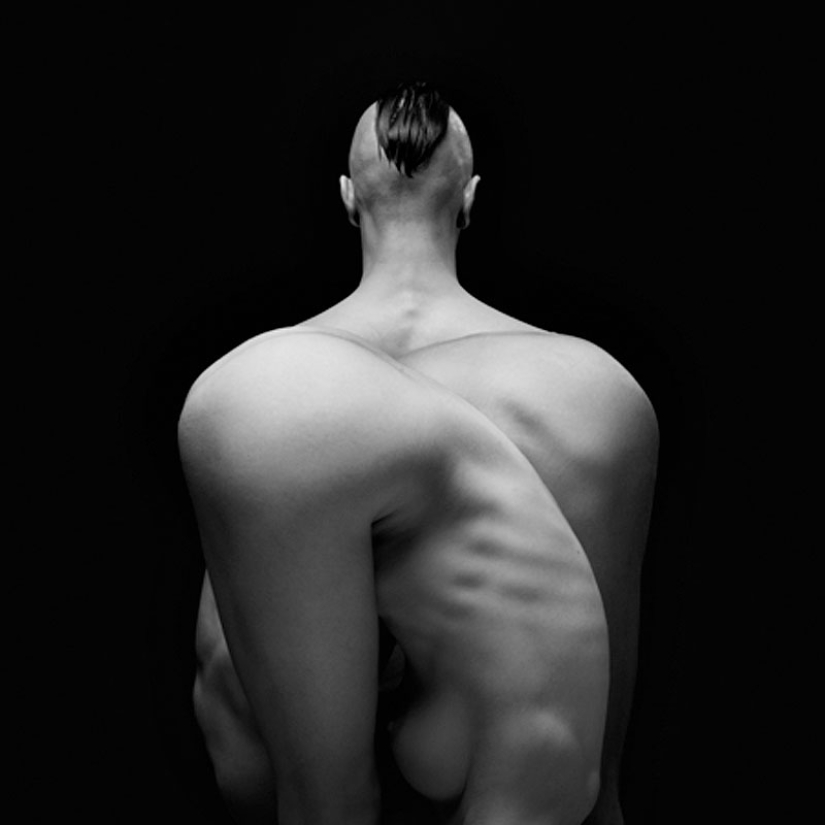 Blotting patterns of naked people by Olivier Valsecchi