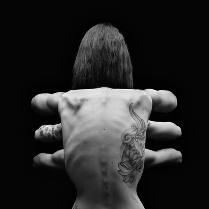 Blotting patterns of naked people by Olivier Valsecchi