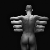 Blotting patterns of naked people by Olivier Valsecchi
