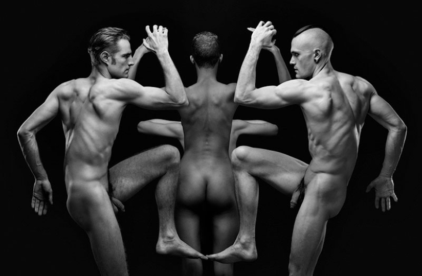 Blotting patterns of naked people by Olivier Valsecchi