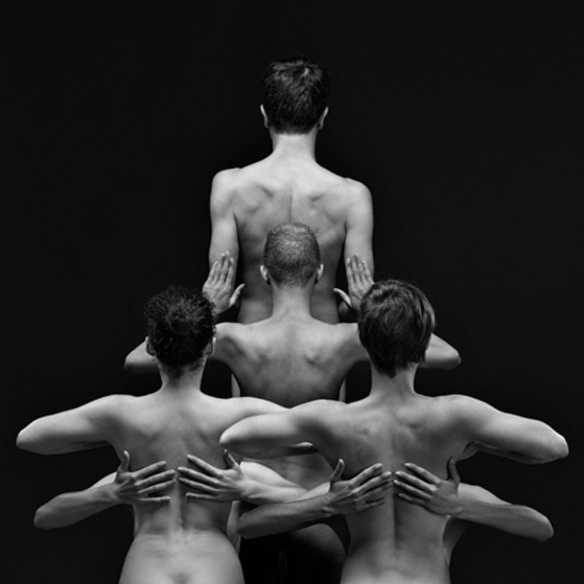 Blotting patterns of naked people by Olivier Valsecchi