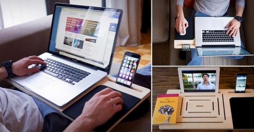 Board for your laptop and other gadgets, which will allow you to work comfortably from the comfort of the couch