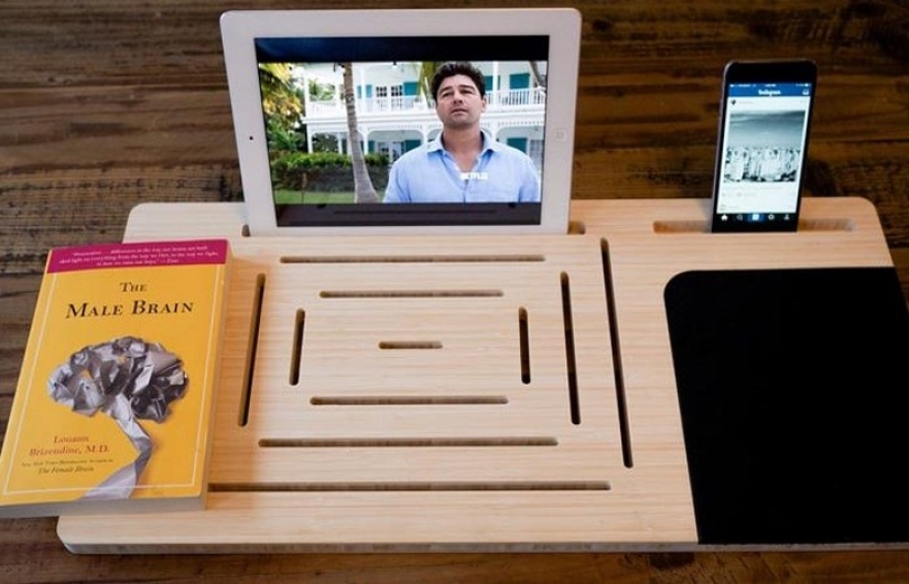 Board for your laptop and other gadgets, which will allow you to work comfortably from the comfort of the couch