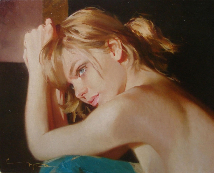 Brillantes pinturas desnudas de un artista ruso
