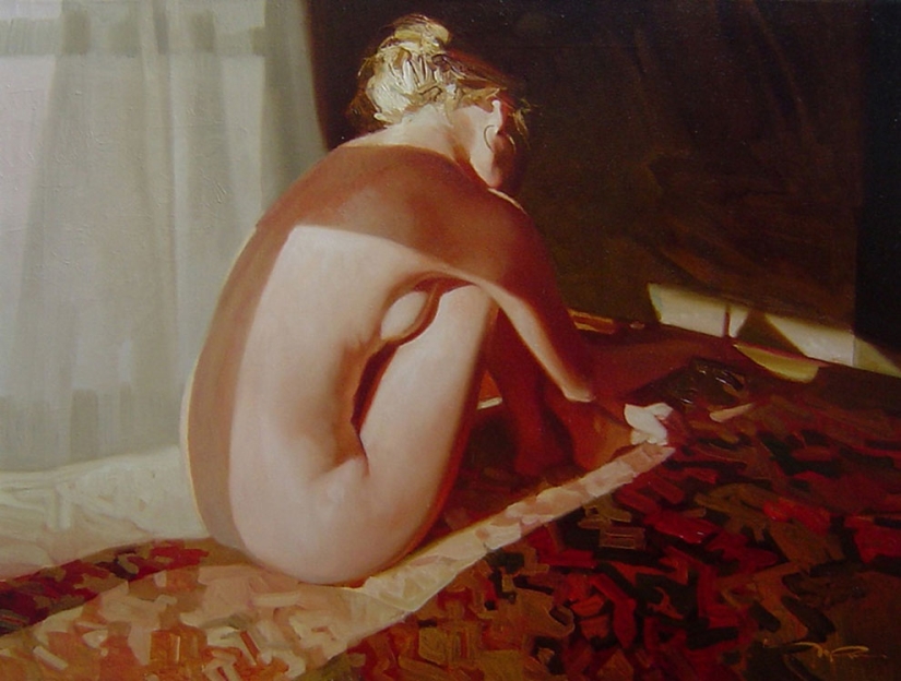 Brillantes pinturas desnudas de un artista ruso