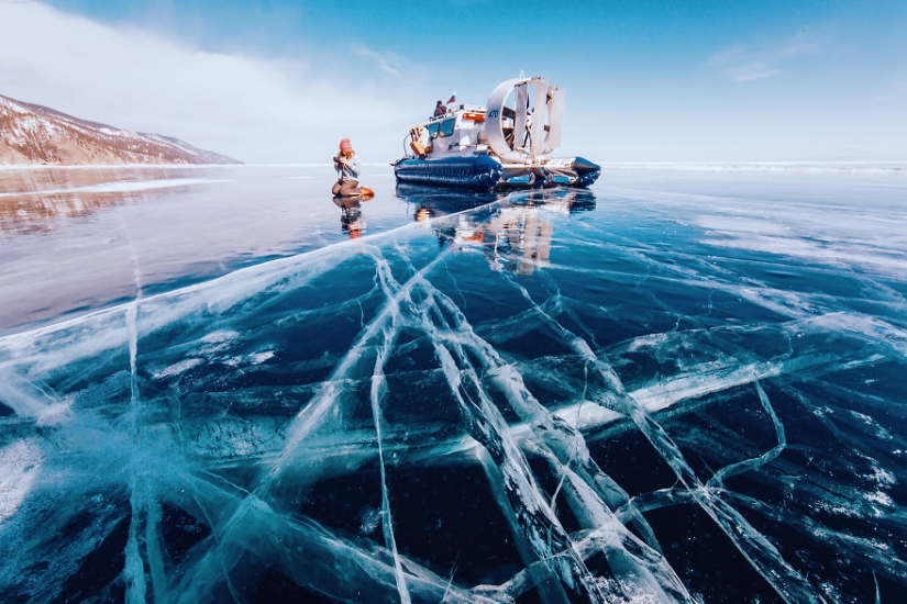 Caminar sobre el Baikal helado