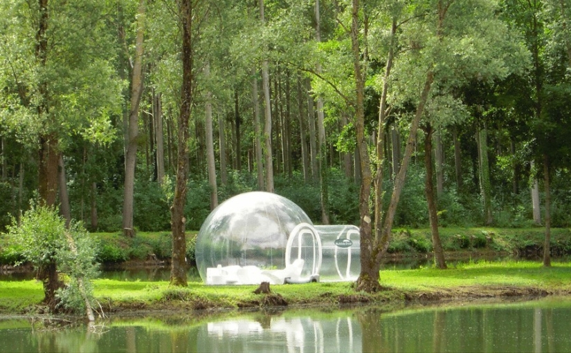 Camping glamuroso: una tienda transparente para la máxima cercanía con la naturaleza