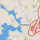 Canadian Cyclist draws GPS pictures on maps