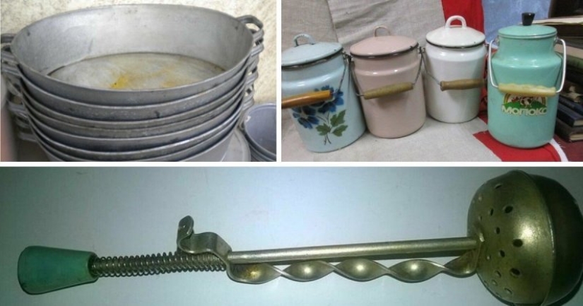 Cans, ice cream dish, gangs and 11 types of dishes of Soviet times