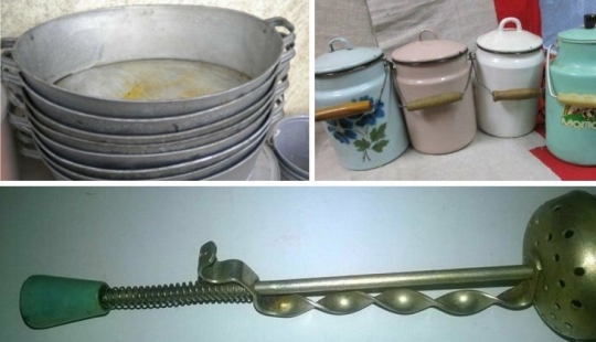 Cans, ice cream dish, gangs and 11 types of dishes of Soviet times