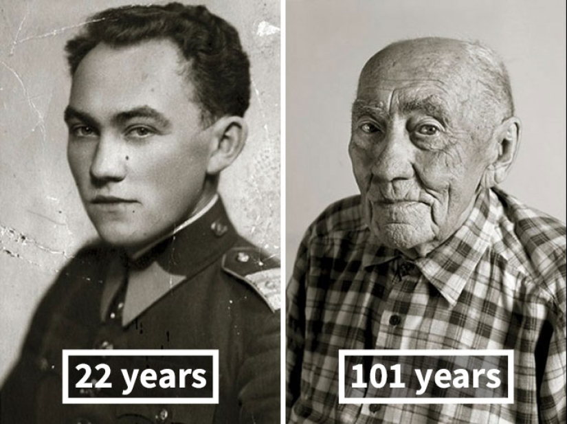 "Caras del Siglo": centenarios en su juventud y ahora