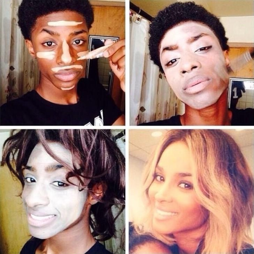 Casi parece una nueva tendencia de la red #MakeupTransformation
