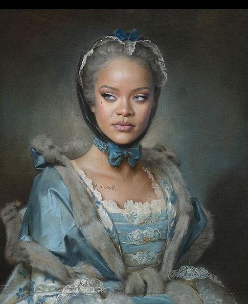 Celebrities in the ceremonial portraits of the artist Kieson